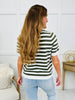Daydream Stripes Top In Olive