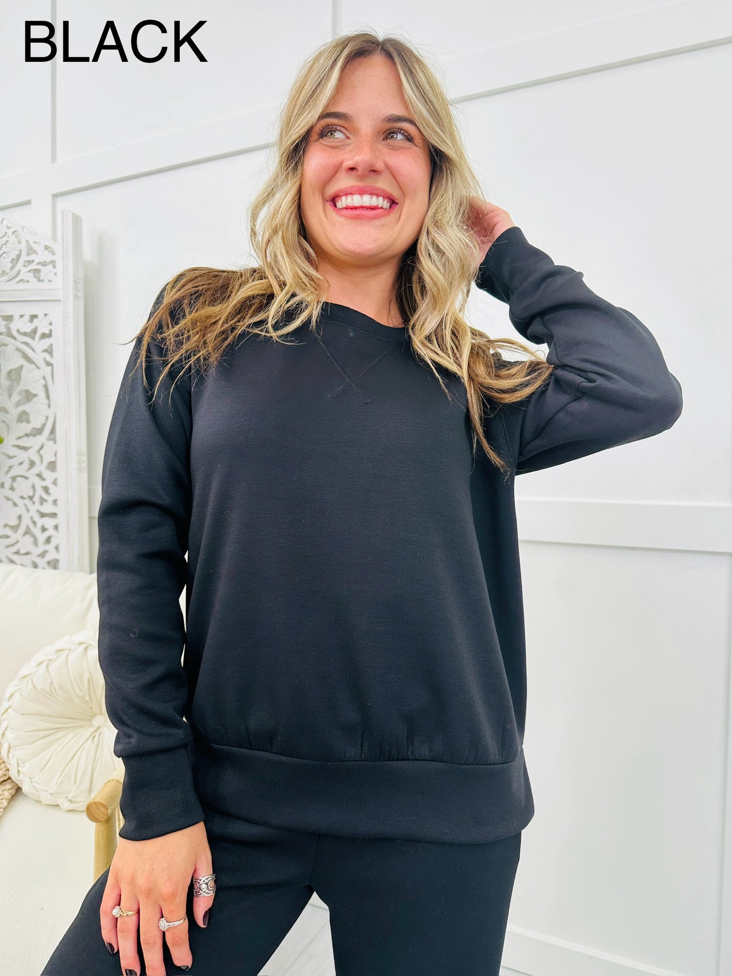 REG/CURVY On The Go Crewneck Pullover--Multiple Colors