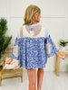 Chasing Sunflowers Top In Powder Blue