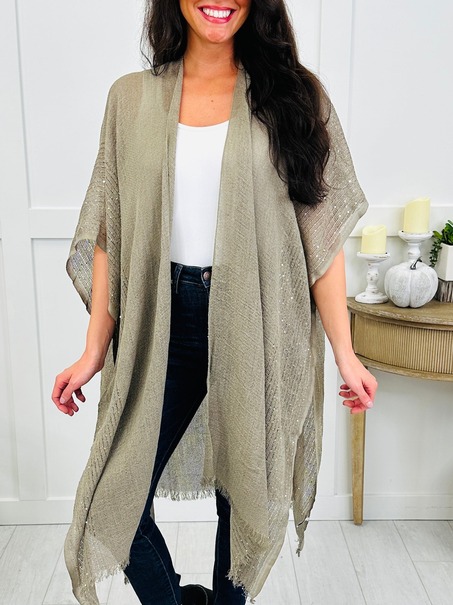 Calm Waters Kimono in Dark Mocha