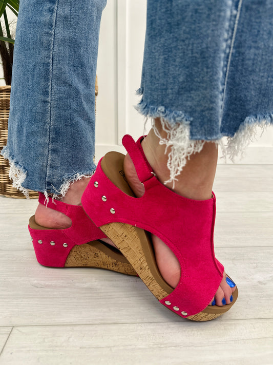 Dare To Be Bold Wedges In Fuchsia