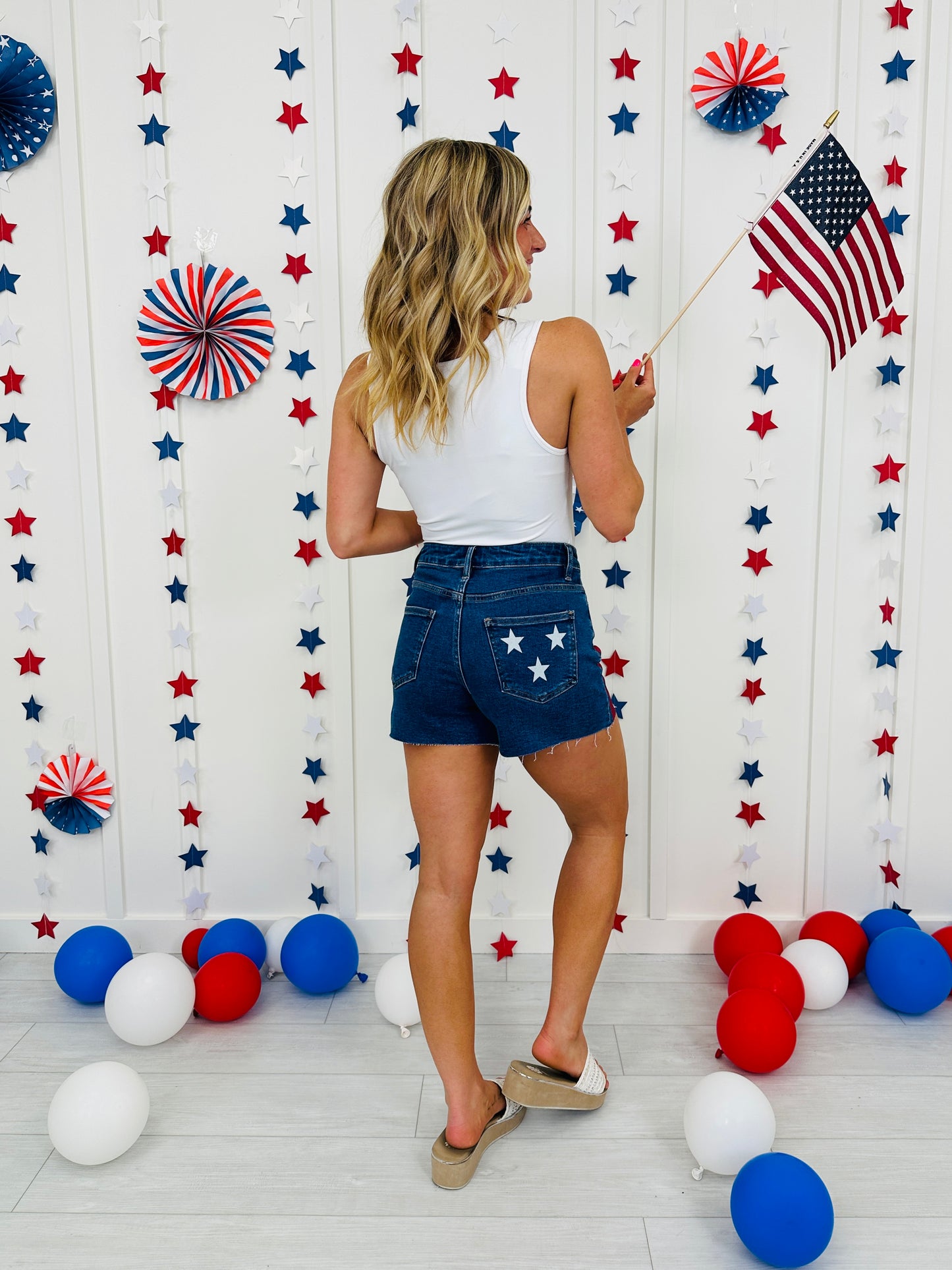 Stars and Stripes Forever Tummy Control Shorts