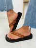 Blooming Comfort Flip Flops in Cognac