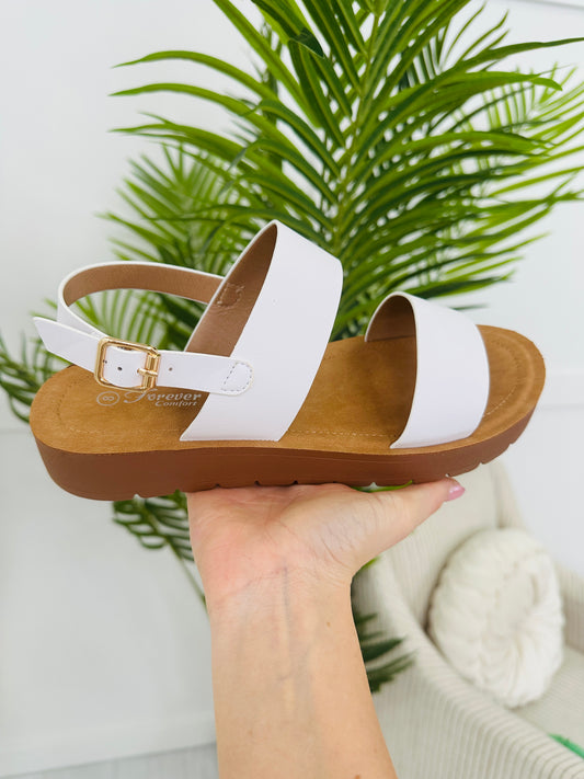 Step Right Up Sandals in White