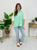 Play It Back Top In Mint Cream