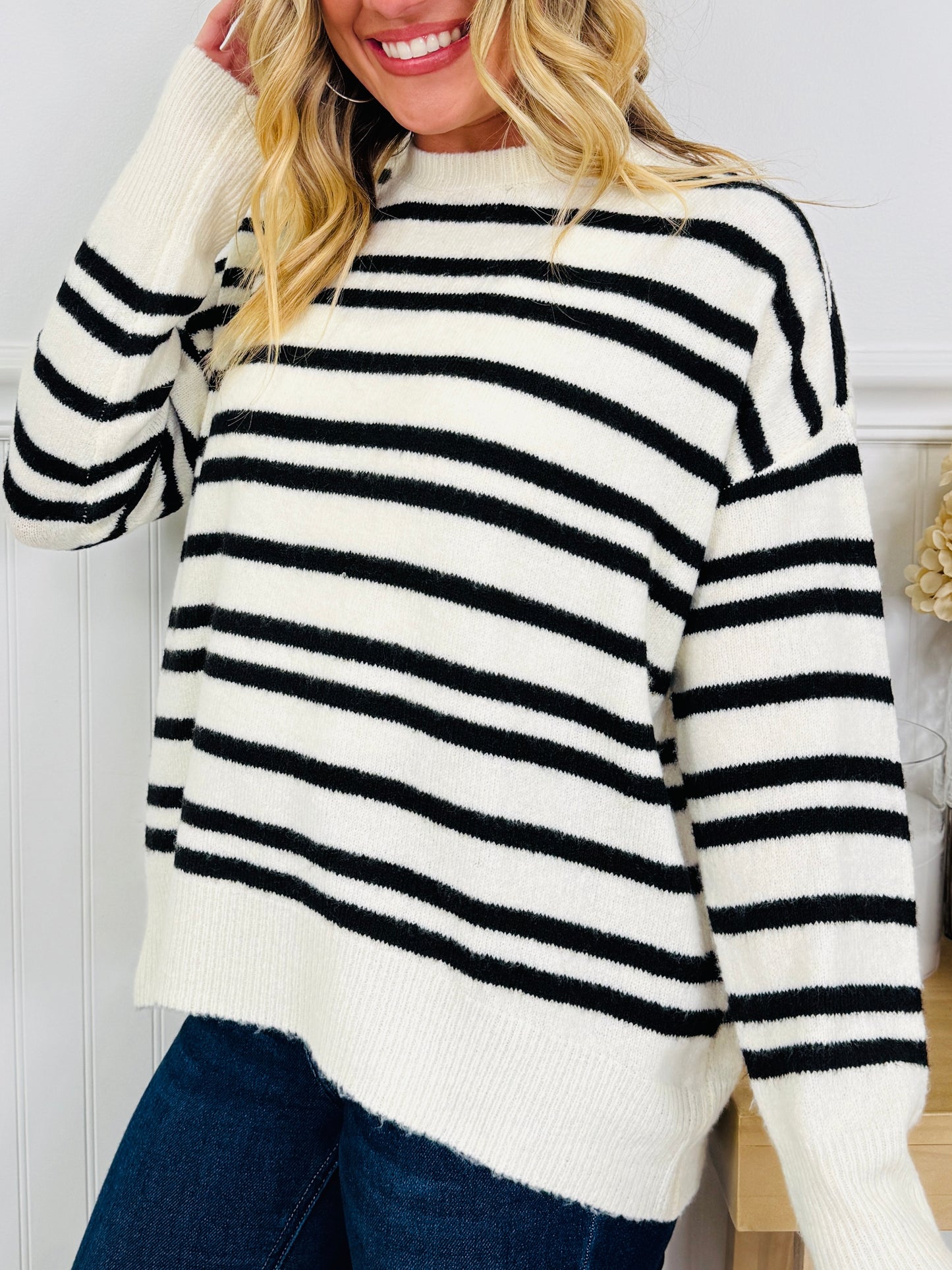 Soft Seasons Sweater In Cream