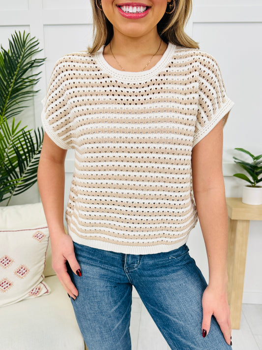 Parallel Perfection Top in Khaki