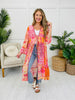 Spun In Rhythm Kimono in Pink Mix