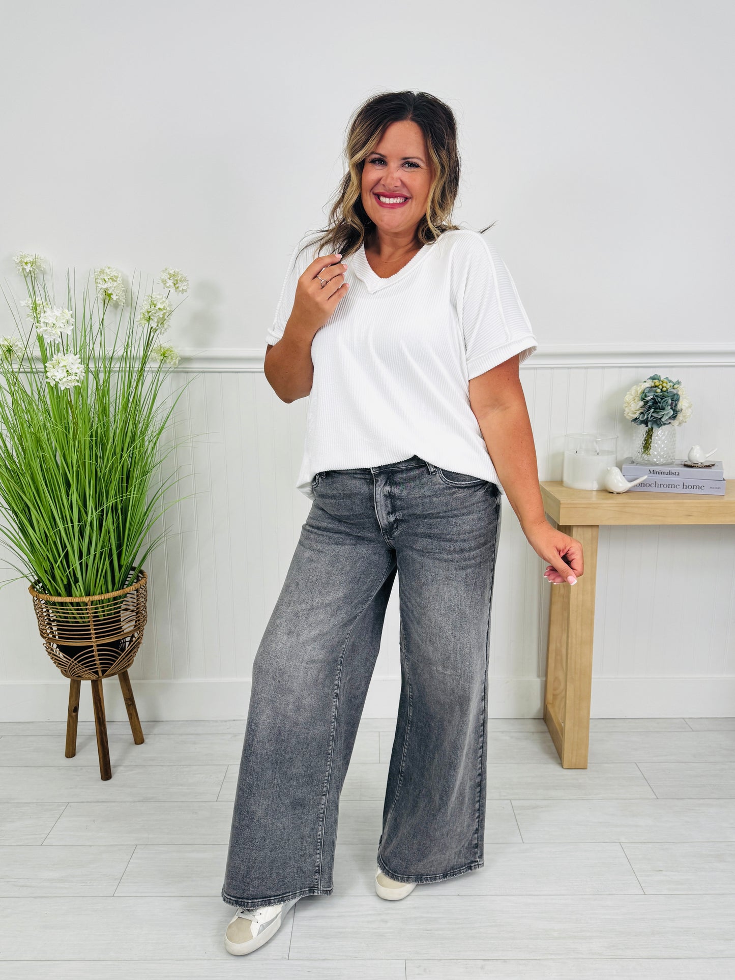 Judy Blue Smoke Show Palazzo Wide Leg Jeans