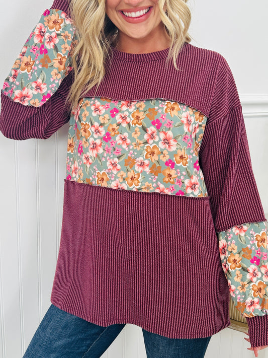 Fall Flowers Top-- Multiple Colors!