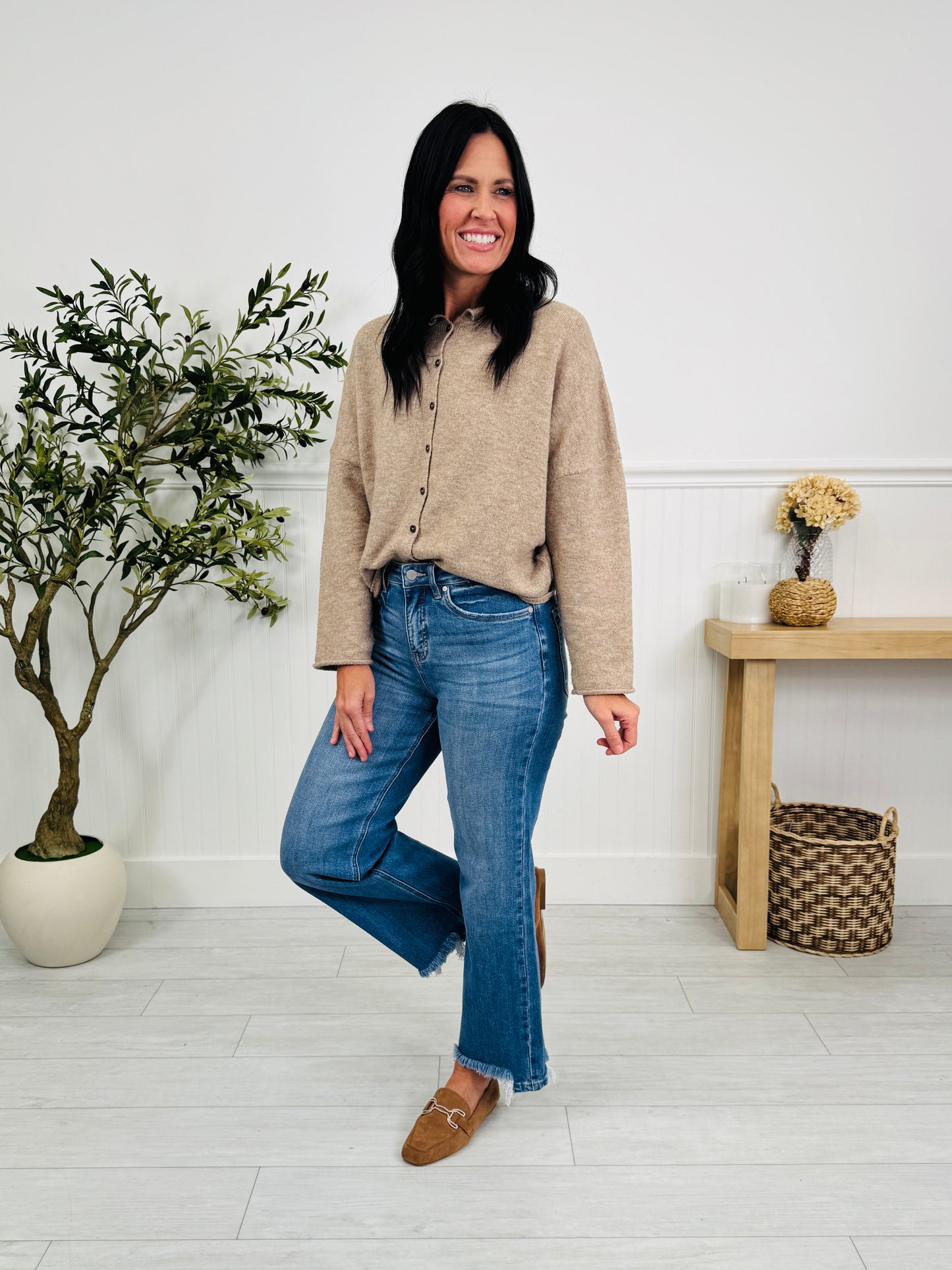 Fashionably Late Straight Tummy Control Jeans