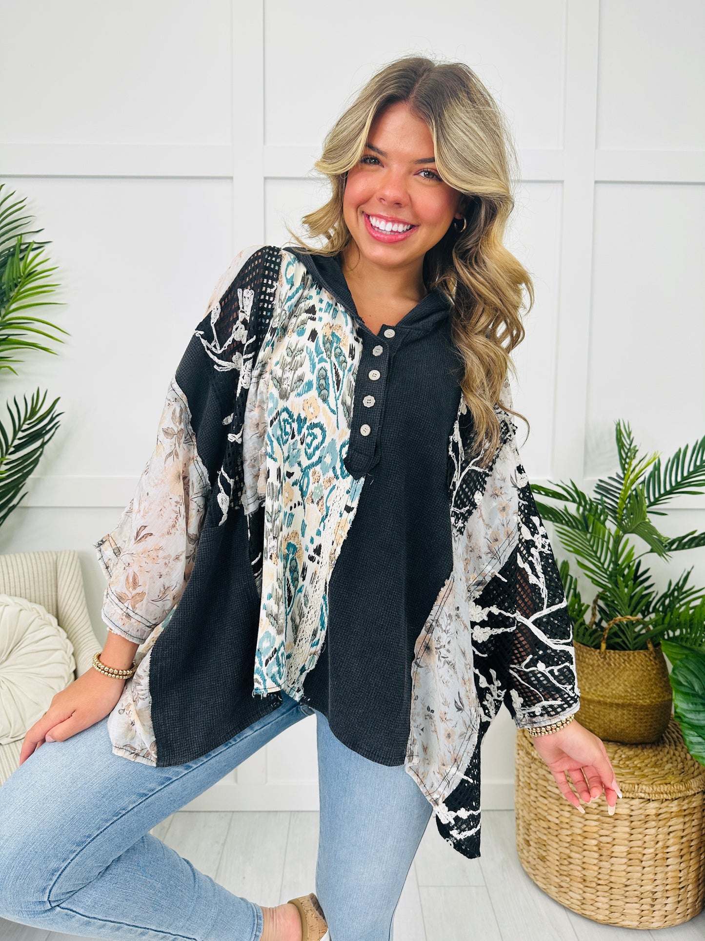 Dual Delight Pullover in Black