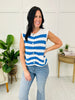 Harbor Stripe Vest In Blue