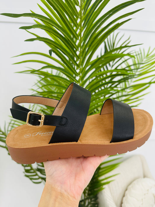 Step Right Up Sandals in Black