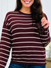 The Chill Knit Sweater in Burgundy
