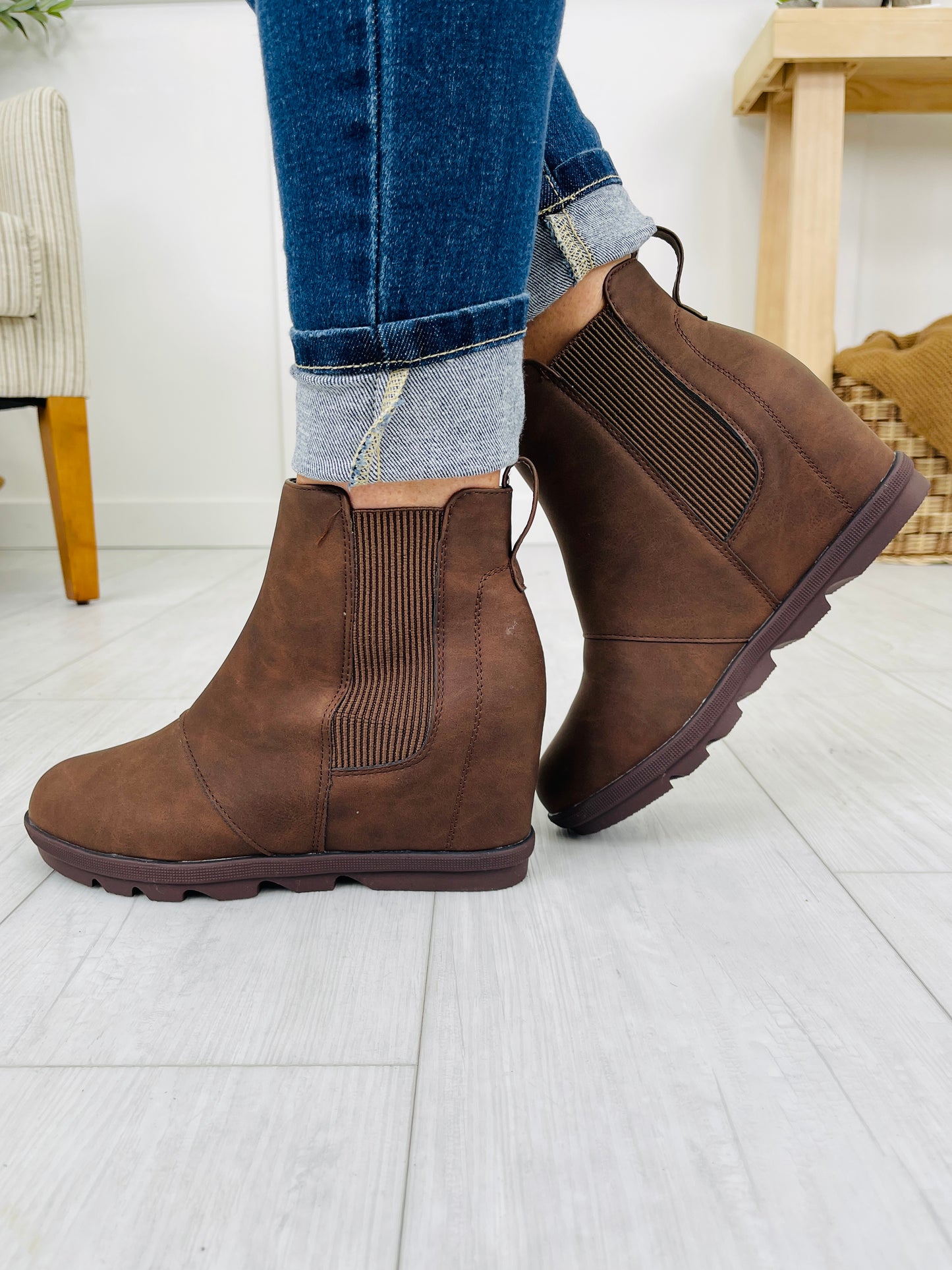 Grounded Glam Booties in Brown
