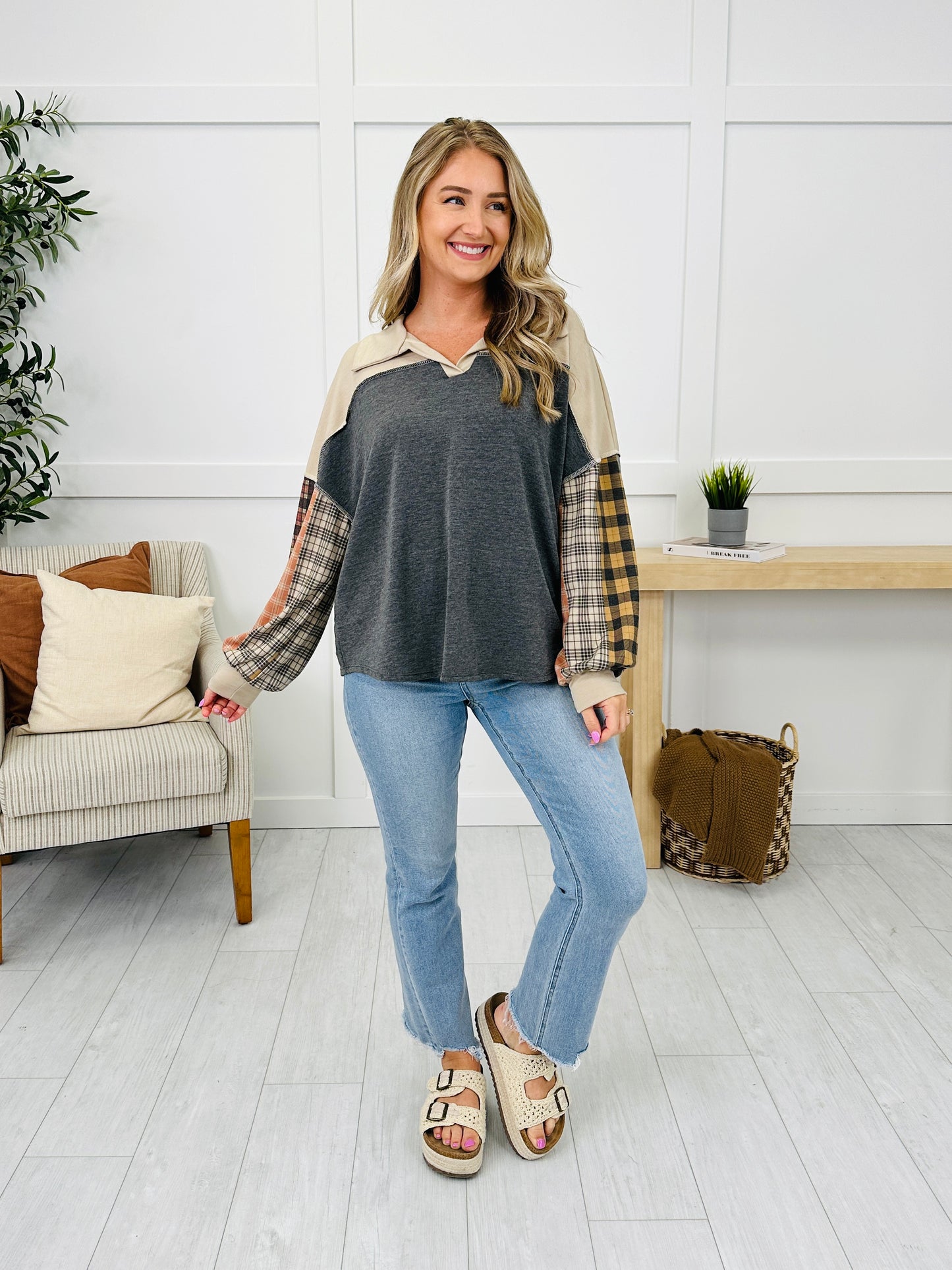 REG/CURVY Golden Hour Patchwork Pullover
