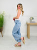 Basic in The Best Way Tummy Control Cropped Wide Leg Jeans