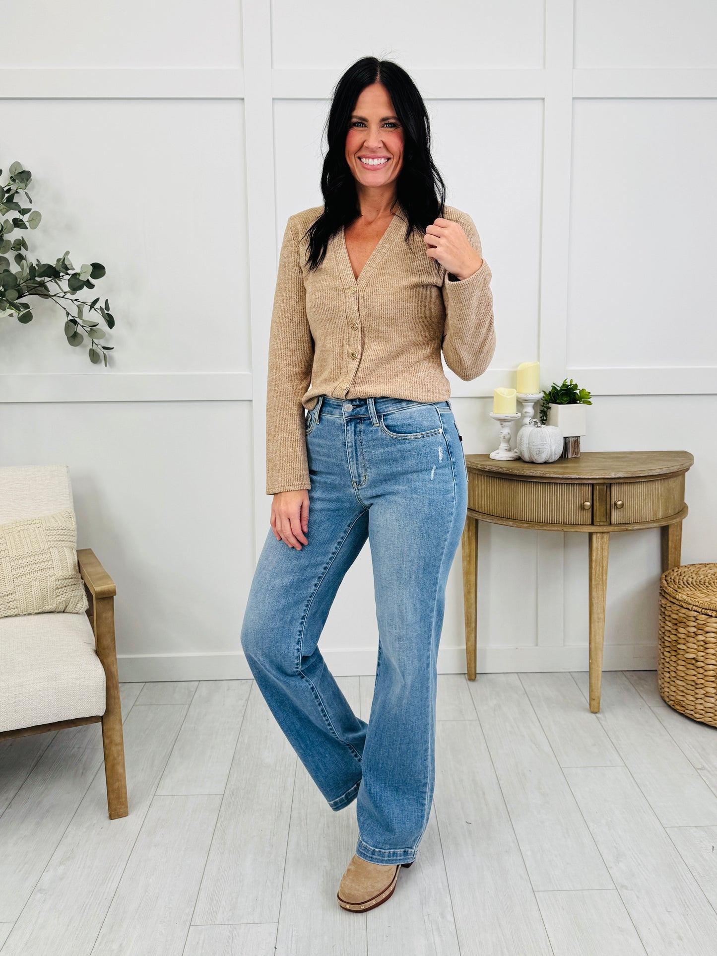 Judy Blue Off Duty Straight Leg Trouser Jeans