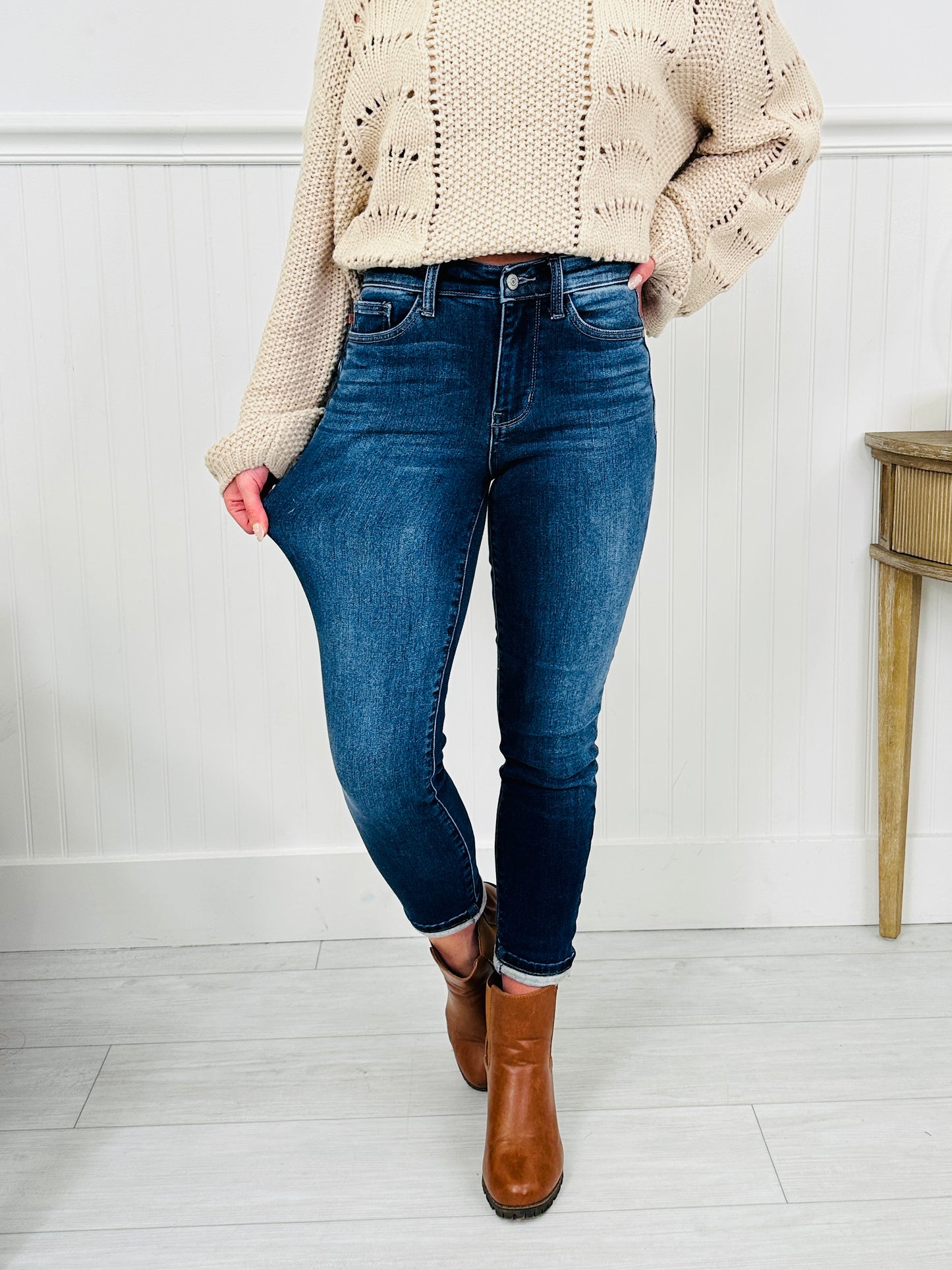 Judy Blue Keep Me Cozy Thermal Skinny Jeans