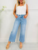 Double the Fun Wide Leg Cropped Tummy Control Jeans