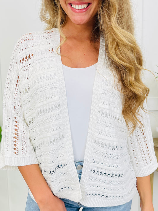 Driftwood Knit Cardigan In Off White