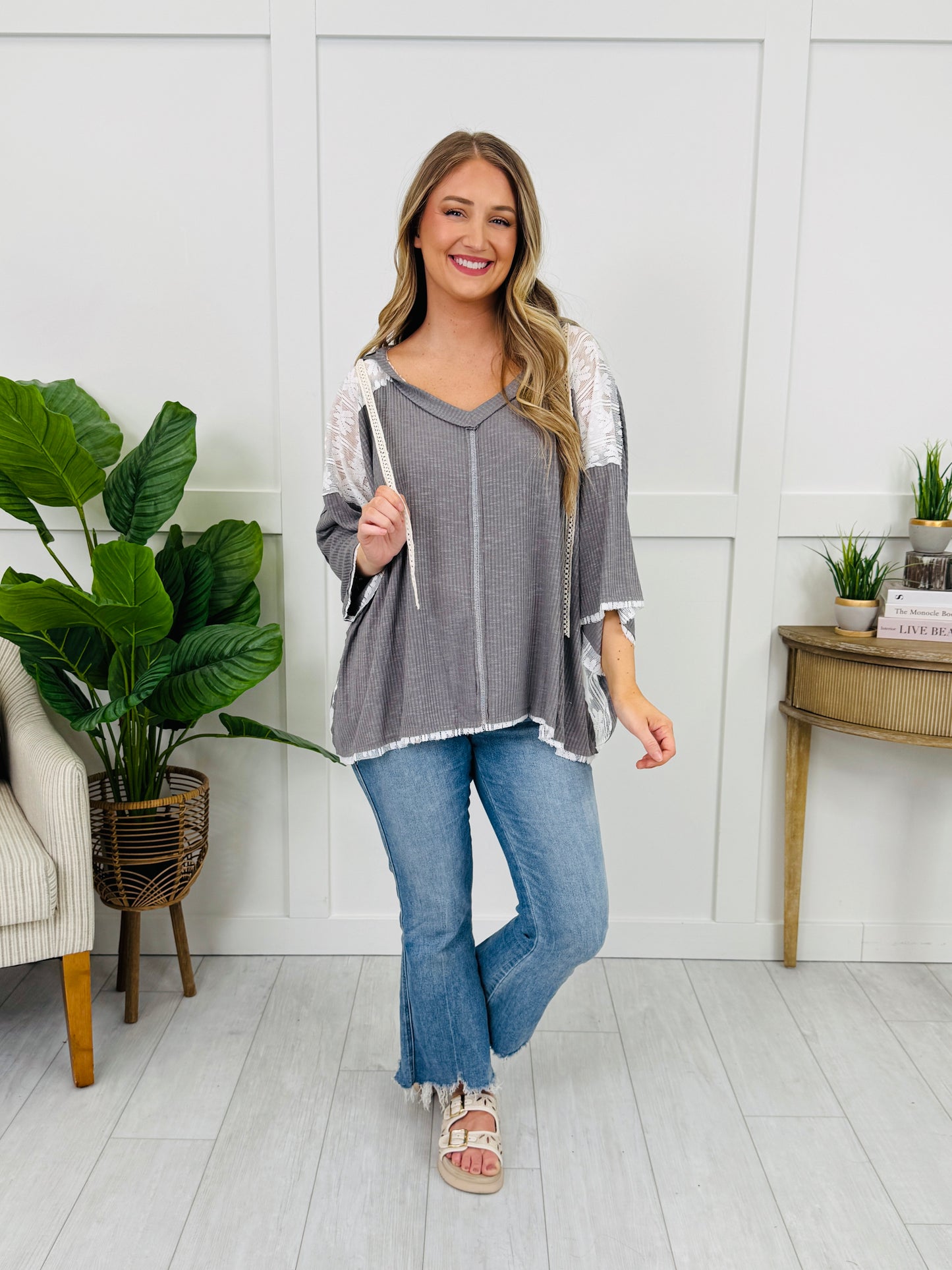 When Comfort Calls Pullover in Grey