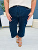 Judy Blue Tummy Control Everything You Want Wide Leg Cropped Jeans in Reg/Curvy