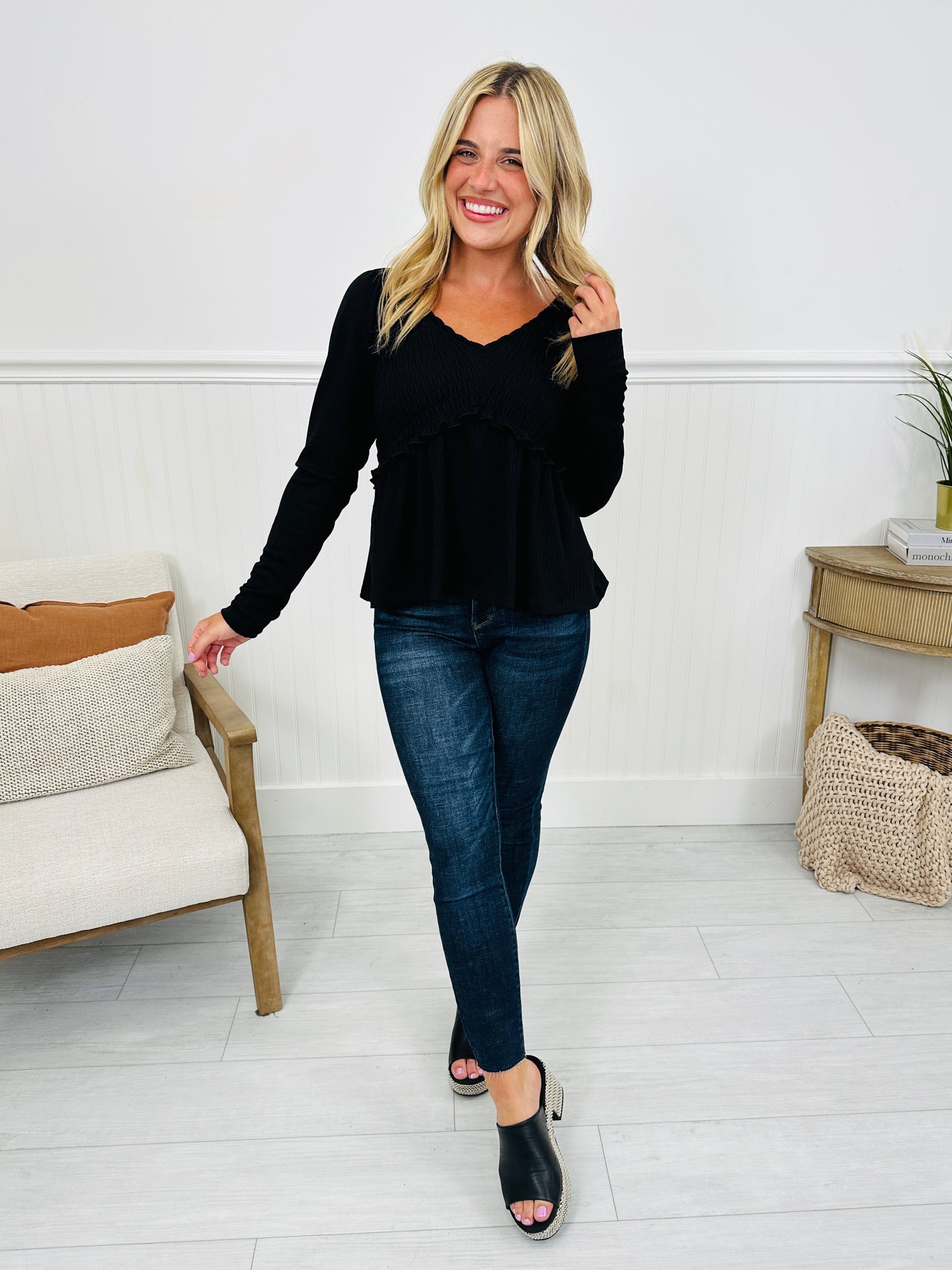 Perfectly Precious Long Sleeve Top- Multiple Colors!