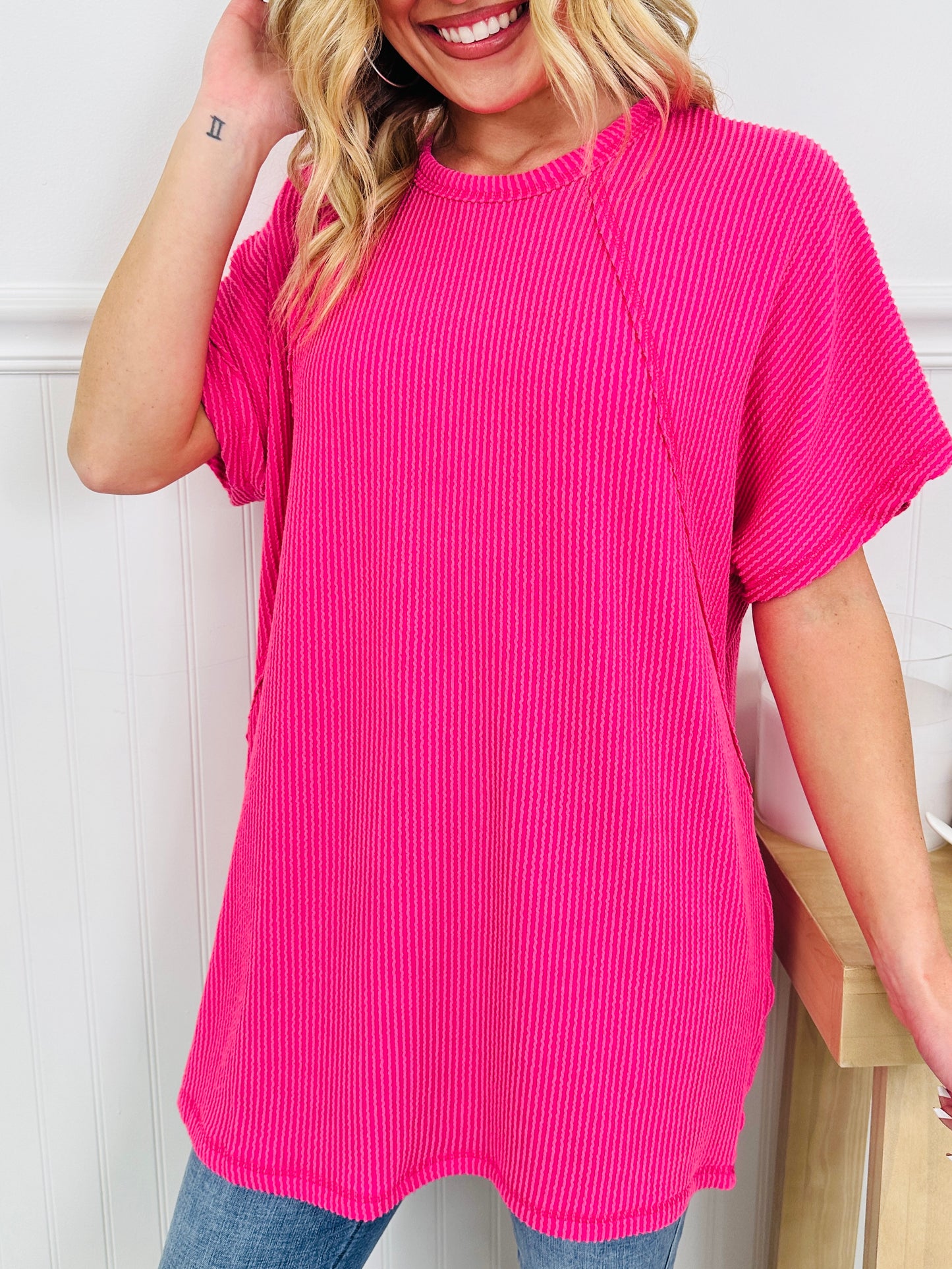 Pop of Color Top in Multiple Colors