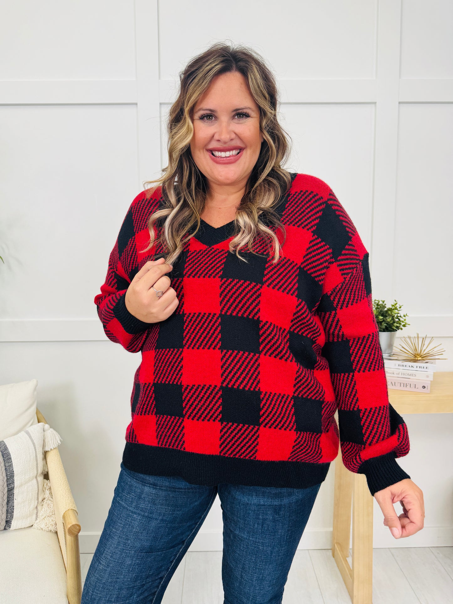 Midnight Grid Sweater