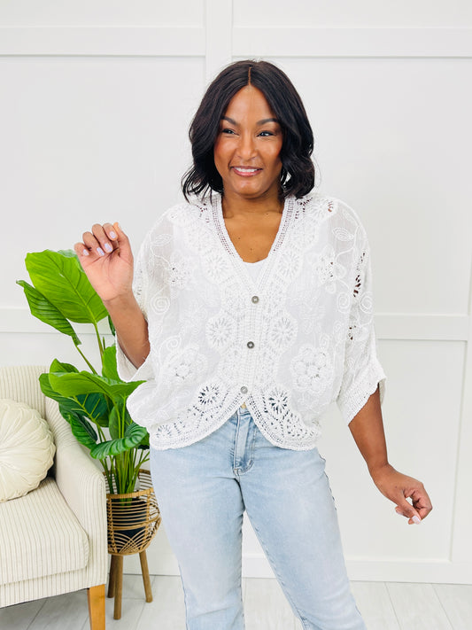 Garden of Threads Cardigan In Off White