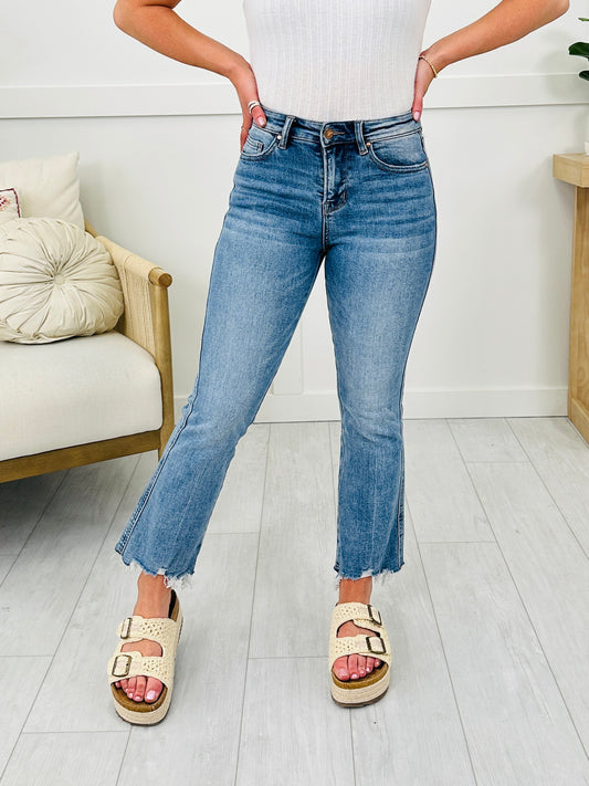 Kick Back And Relax Kick Flare Cropped Jeans in Reg/Curvy