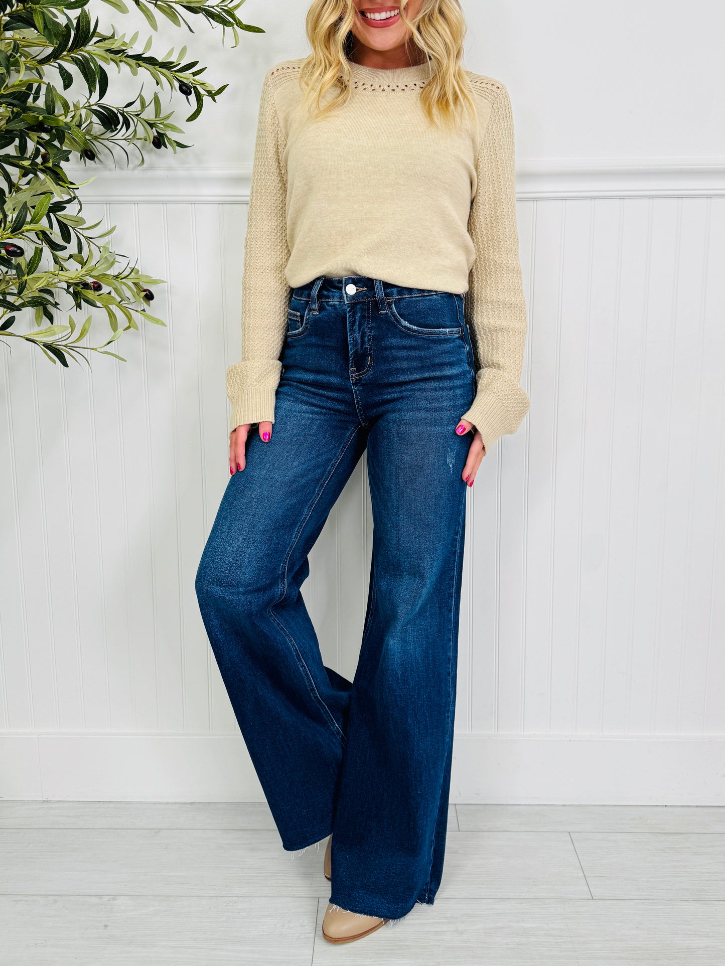 Under Control Wide Leg Tummy Control Jeans
