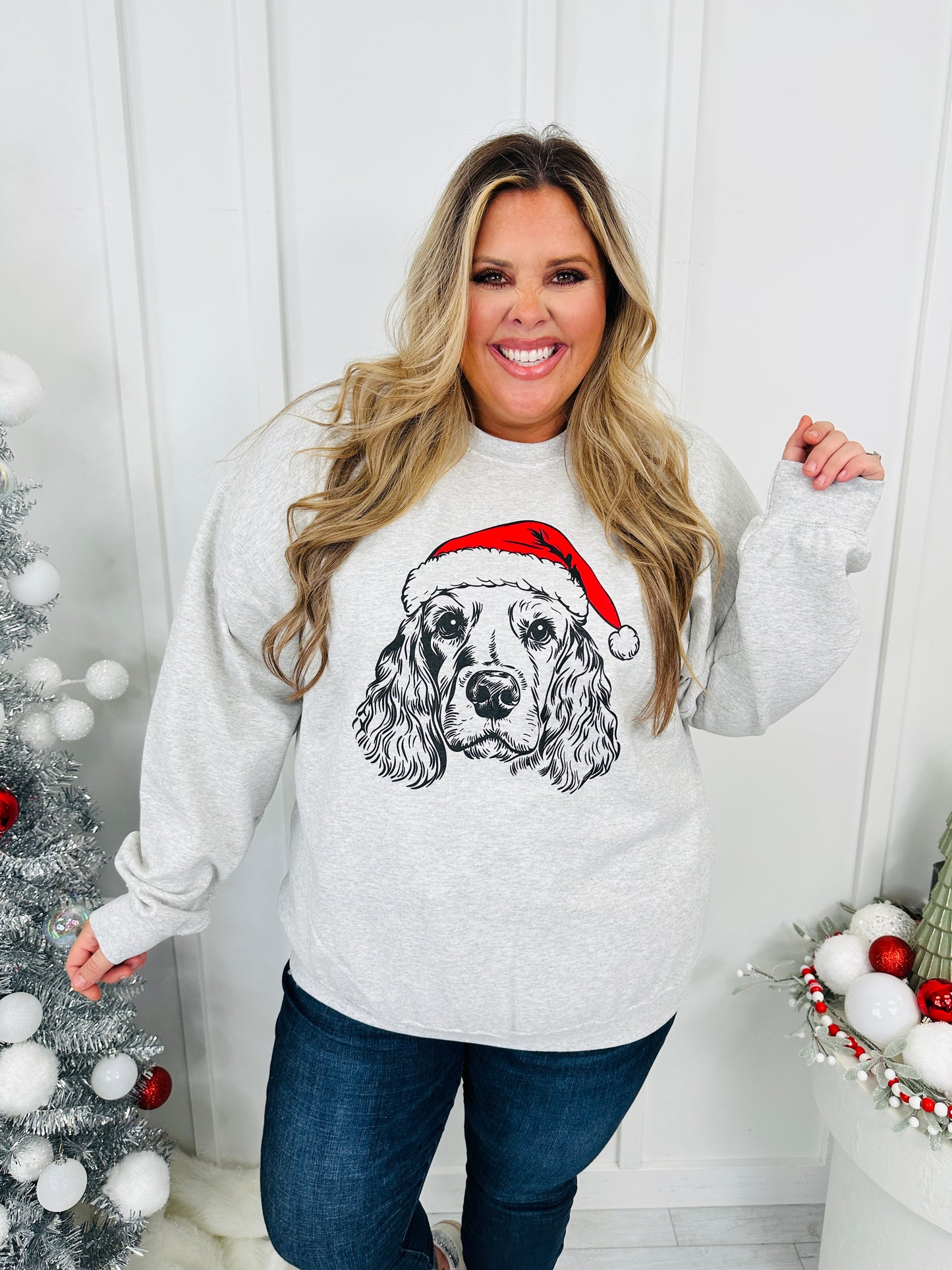 Jolly Cocker Spaniel Graphic Crewneck Sweatshirt