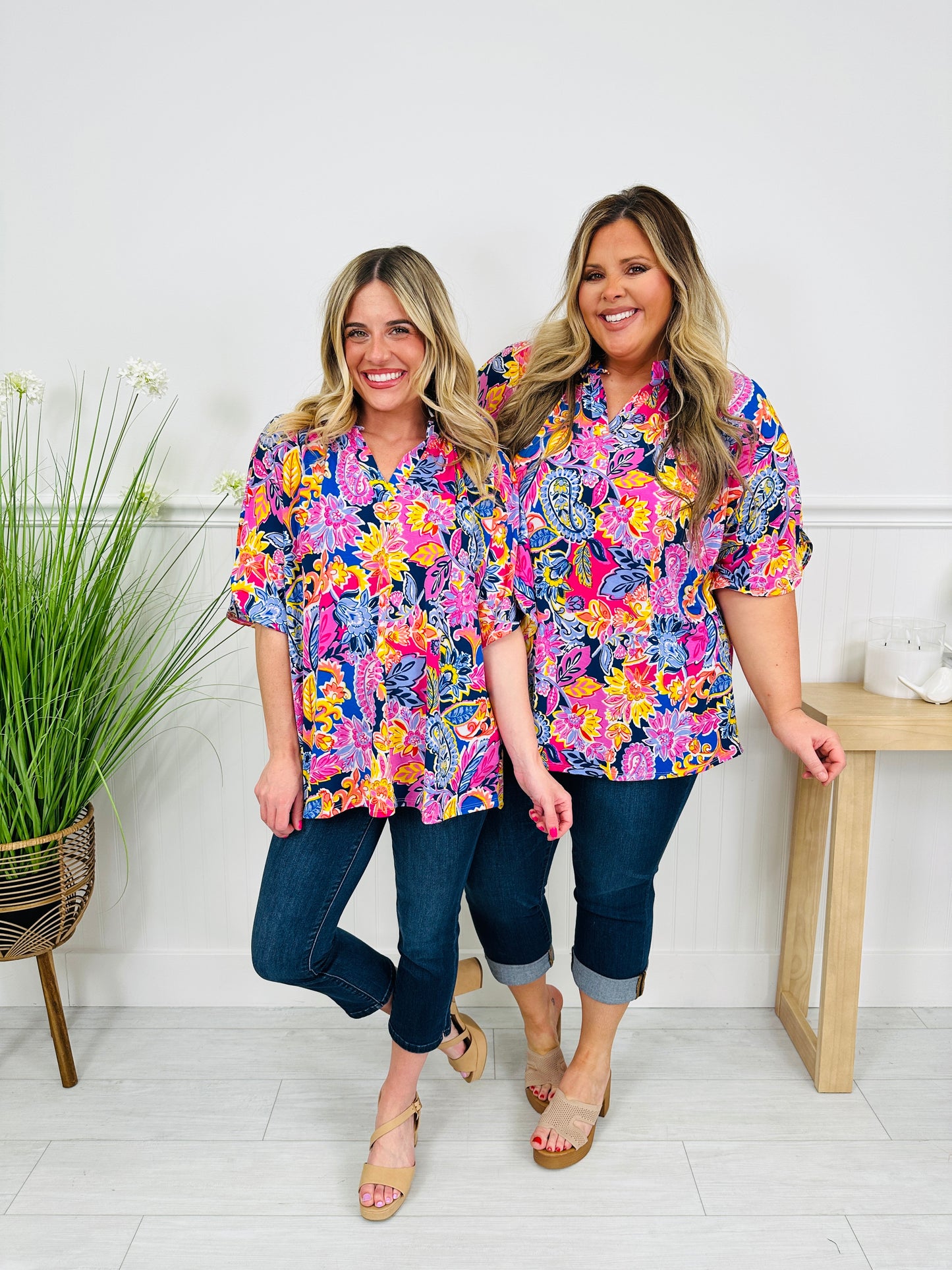 Radiate Sunshine Top in Siesta Key Print