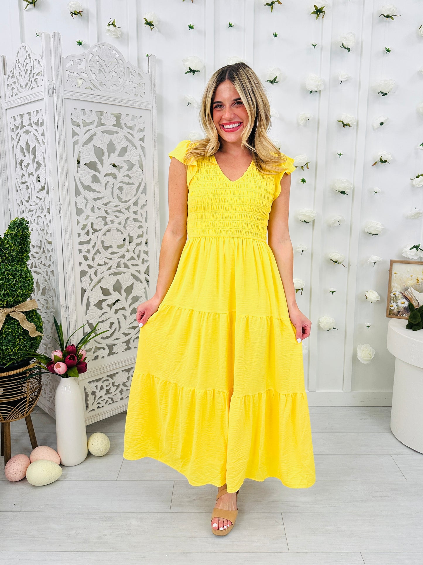 Bright Beginnings Midi Dress in Multiple Colors