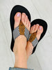 Sea The Stripes Flip Flops in Black