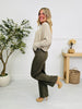 Olive On Repeat Tummy Control Straight Jeans