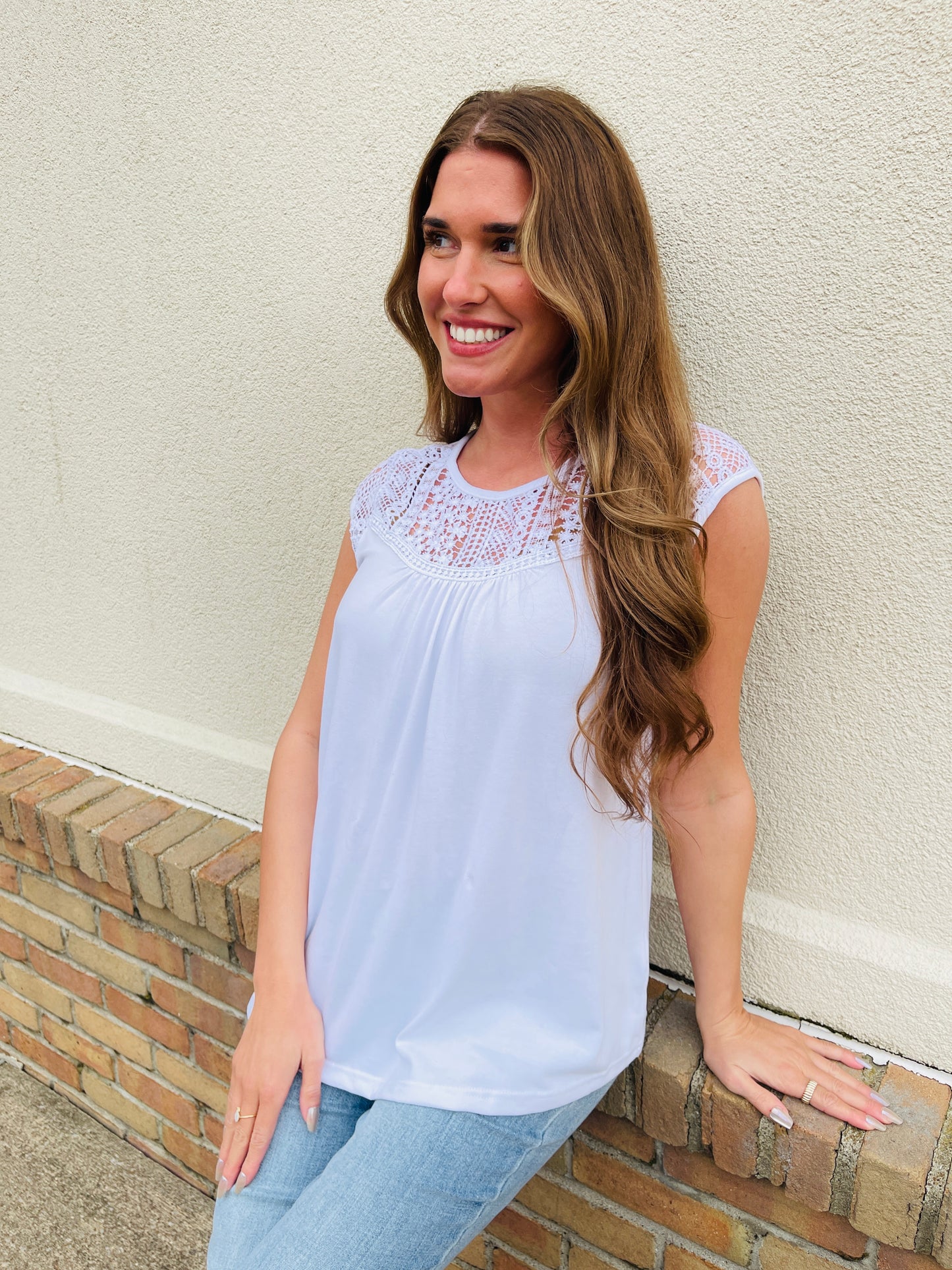 Soft Spoken Lace Top