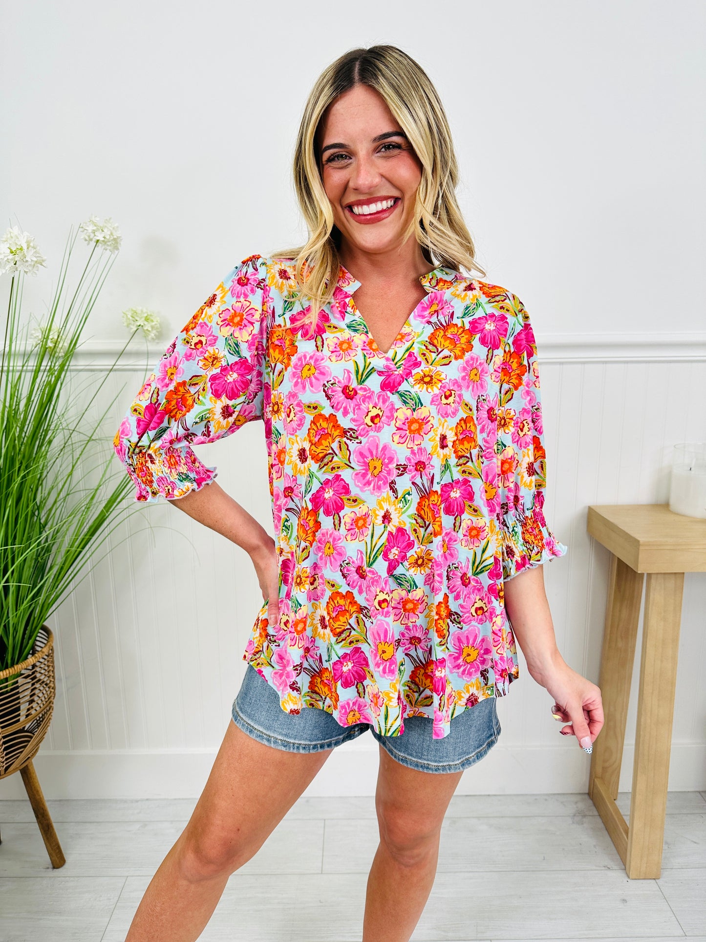 Step Into Spring Top in Savannah Print