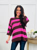 Long Story Stripes Top In Pink Chocolate