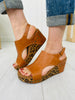 Strut Your Spots Wedges In Cognac Leopard