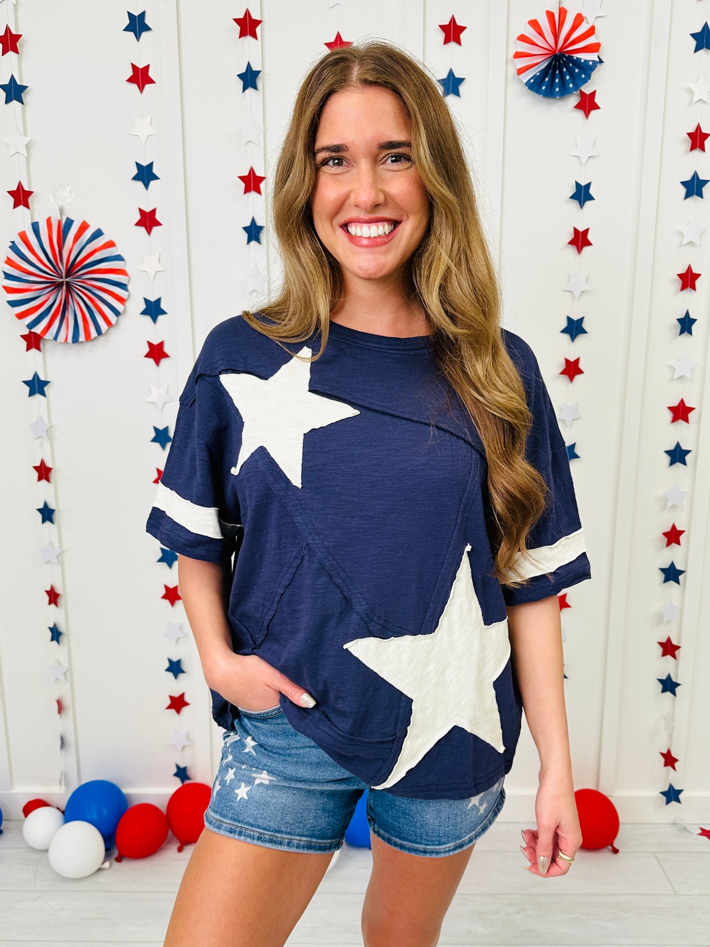 Starline Revival Top In Navy