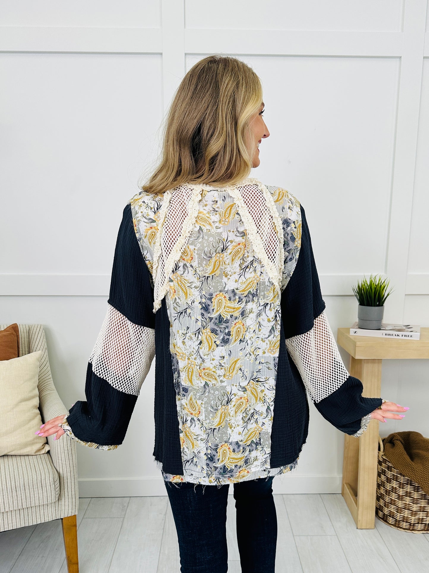 Paisley Perfection Top in Charcoal