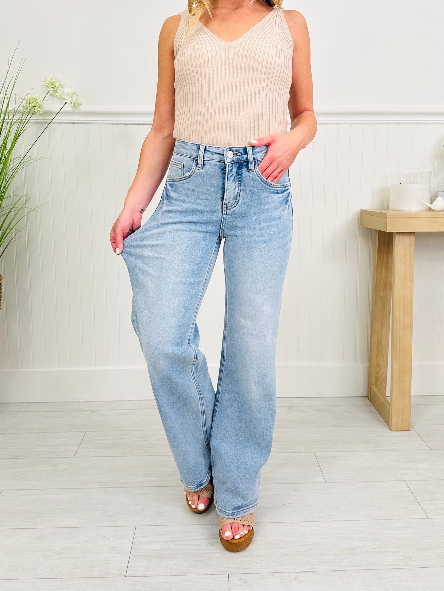 Your Best Side Wide Leg Tummy Control Jeans in Multiple Inseams