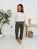 Olive On Repeat Tummy Control Straight Jeans