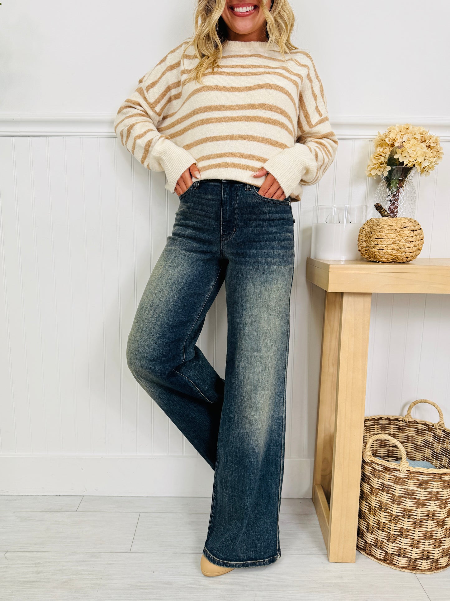 Judy Blue Behind The Scenes Retro Wide Leg Jeans
