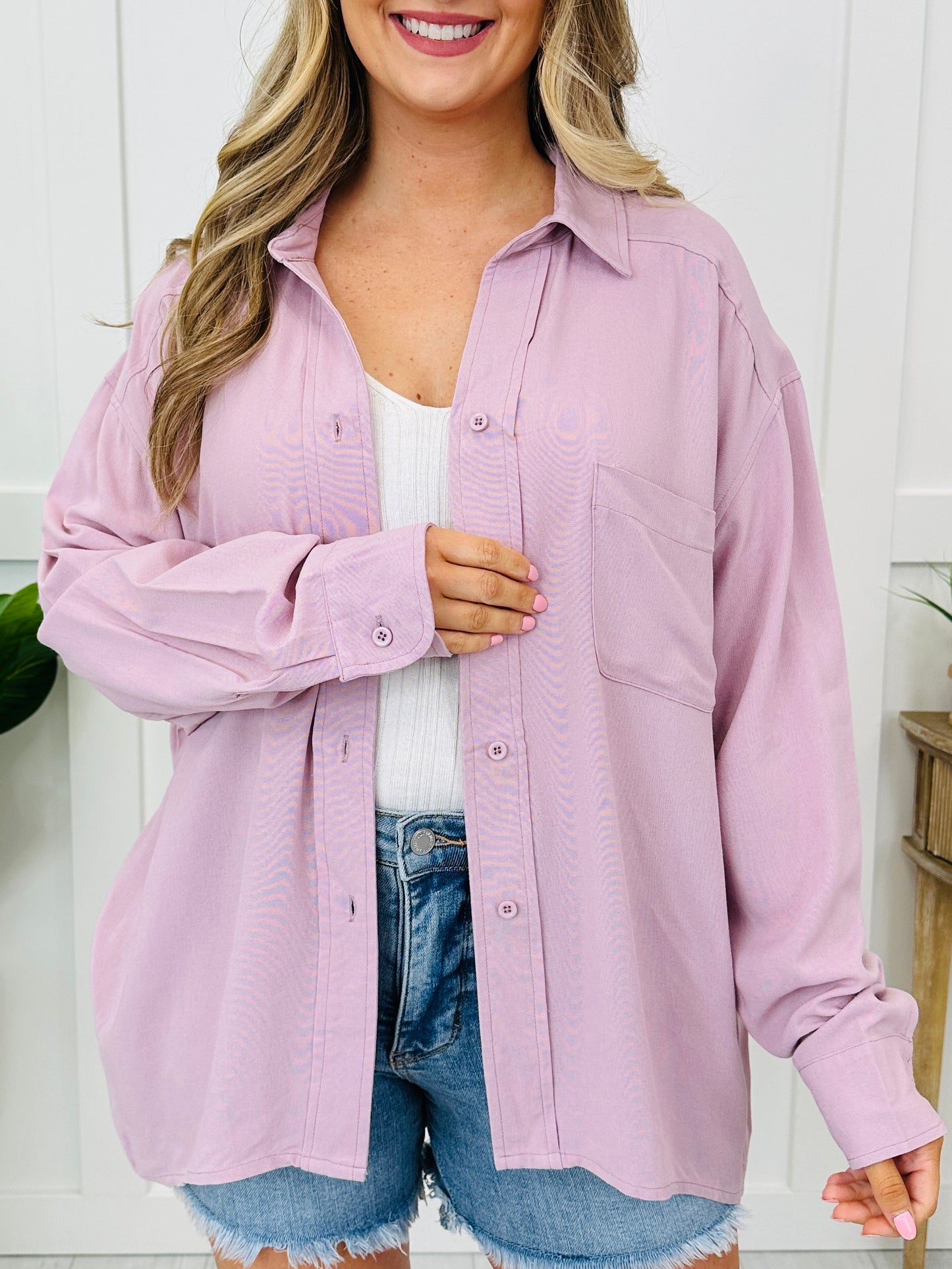Buttoned In Bliss Top in Multiple Colors