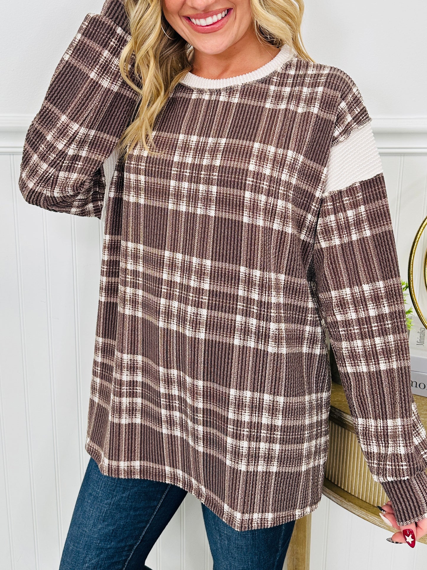 Merry In Plaid Top- Multiple Colors!